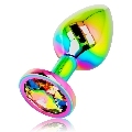 ohmama - plug anal circulo iridiscente - talla l