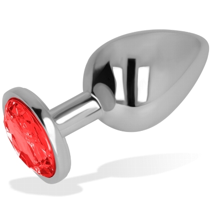 ohmama - plug anal con cristal rojo 7 cm