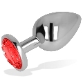 ohmama - anal plug with red crystal 7 cm