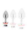 ohmama - anal plug with red crystal 7 cm D-232940