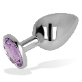 ohmama - anal plug with violet crystal 9 cm