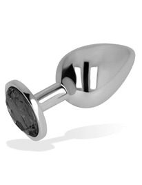 ohmama - anal plug with black crystal 9 cm D-232948