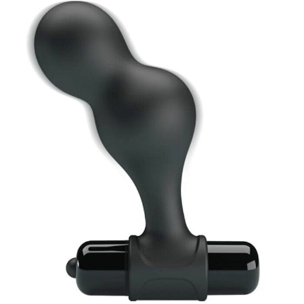 mr play - black silicone vibrator anal plug D-233390