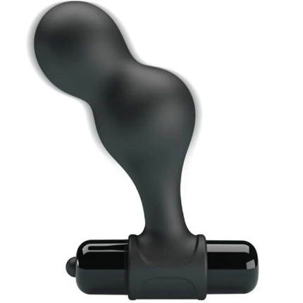 mr play - plug anal vibrador de silicona negro