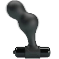 mr play - black silicone vibrator anal plug