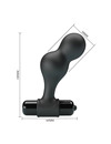 mr play - black silicone vibrator anal plug D-233390