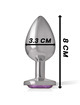 intense - aluminum metal anal plug with violet crystal size m D-234366