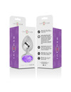 intense - aluminum metal anal plug with violet crystal size m D-234366