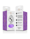 intense - aluminum metal anal plug with violet crystal size l D-234367