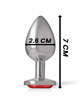 intense - aluminum metal anal plug with red crystal size s D-234368