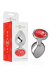 Intense - plug anal metal con cristal rojo talla m