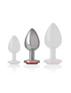 Intense - plug anal metal con cristal rojo talla m