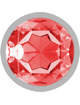 intense - aluminum metal anal plug with red crystal size l D-234370