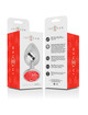 intense - plug anal metal aluminio con cristal rojo talla l