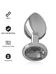 intense - aluminum metal anal plug with black crystal size s D-234371