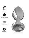 Plug Anal com Jóia de Metal Intense 7 cms Preto