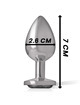 Plug Anal com Jóia de Metal Intense 7 cms Preto,D-234371
