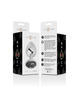 intense - plug anal metal aluminio con cristal negro talla s