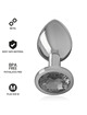 intense - aluminum metal anal plug with black glass size m D-234372