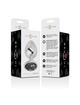 intense - aluminum metal anal plug with black glass size m D-234372