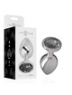 intense - aluminum metal anal plug with black glass size l D-234373