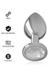 intense - aluminum metal anal plug with silver crystal size s