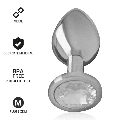 Plug Anal com Jóia de Metal Intense 8 cms Transparente