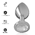 Plug Anal com Jóia de Metal Intense 9 cms Transparente