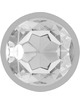 intense - plug anal metal aluminio con cristal plata talla l