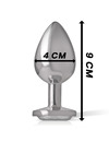 Plug Anal com Jóia de Metal Intense 9 cms Transparente,D-234376