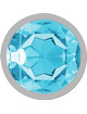 intense - aluminum metal anal plug with blue glass size m D-234378