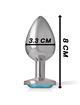 Plug Anal com Jóia de Metal Intense 8 cms Azul,D-234378