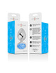intense - aluminum metal anal plug with blue glass size m D-234378