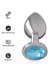 intense - plug anal metal aluminio con cristal azul talla l