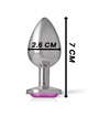 intense - aluminum metal anal plug with pink crystal size s D-234380