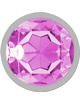 intense - aluminum metal anal plug with pink crystal size m D-234381