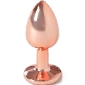 secretplay - metal butt plug rose gold small size 7 cm