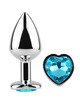 secretplay - metal butt plug blue heart small size 7 cm D-234741