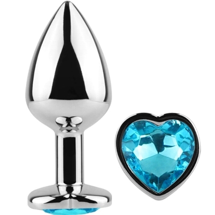 secretplay - metal butt plug blue heart small size 7 cm D-234741