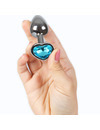 secretplay - metal butt plug blue heart small size 7 cm D-234741