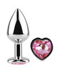secretplay - metal butt plug corazÓn fucsia talla s 7 cm
