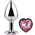 secretplay - metal butt plug corazÓn fucsia talla s 7 cm