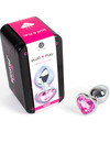 secretplay - metal butt plug fuchsia heart small size 7 cm D-234742