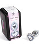 secretplay - metal butt plug corazÓn transparente talla s 7 cm