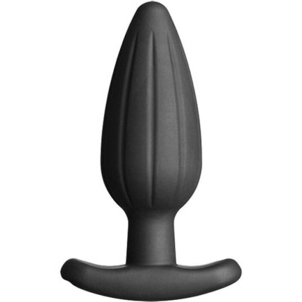 electrastim - silicone black rocker butt plug large D-235602