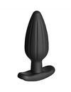 electrastim - silicone black rocker butt plug large D-235602