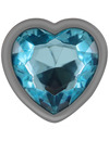 Plug Anal com Jóia Coração de Alumínio Intense 7 cms Azul,D-235738