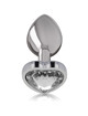 intense - plug anal metal aluminio corazÓn blanco talla s