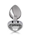 intense - white heart aluminum metal anal plug size s D-235739