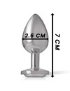 Plug Anal com Jóia Coração de Alumínio Intense 7 cms Branco,D-235739